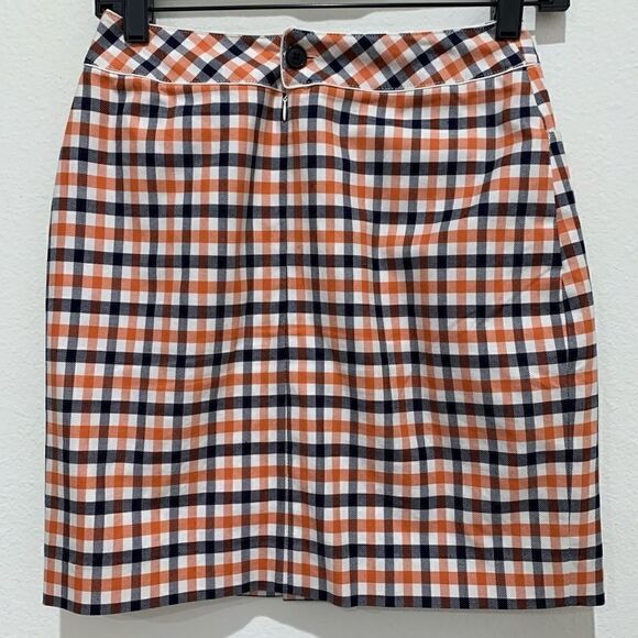 Jaket collection Checker Patterned/plaid Zipper Back Mini Skirt - Picture 2 of 3